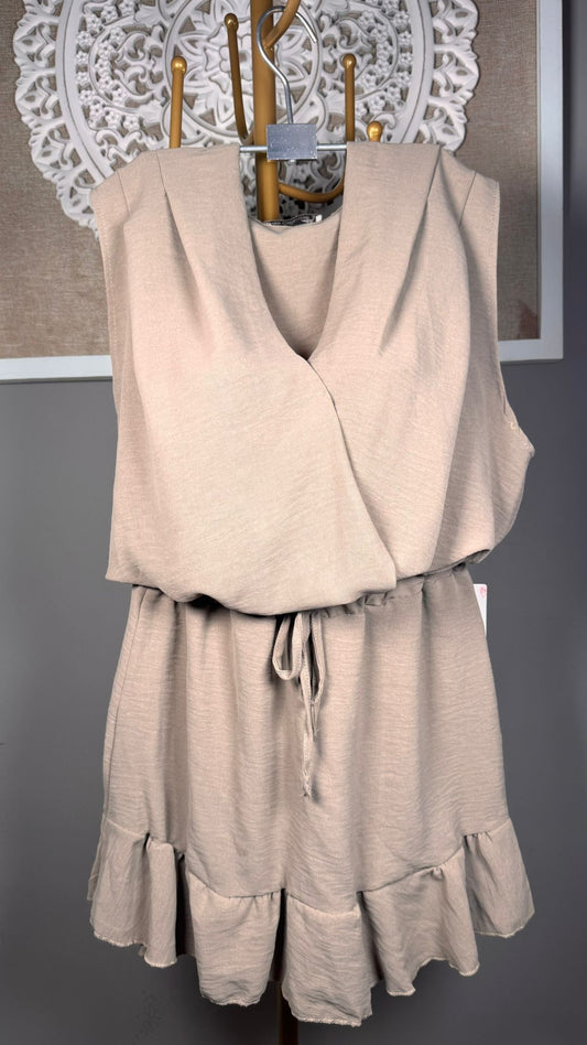 🤎 Falda Pantalón Camel con Short Interior