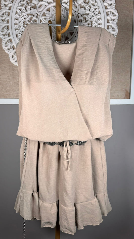 🤎 Top Camel Escote Cruzado