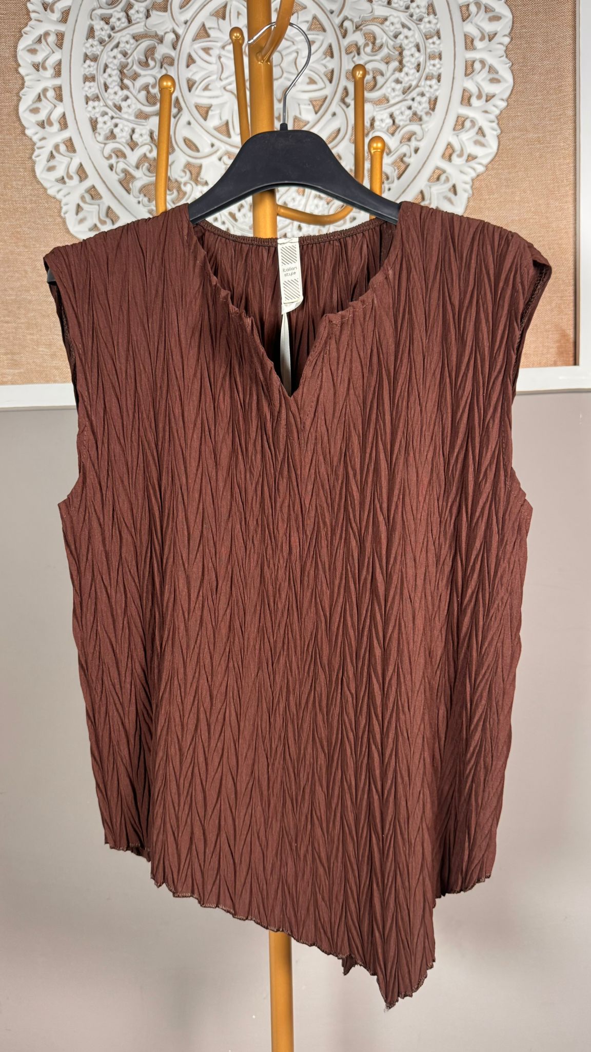 Blusa Plisada Crinkle con Cuello V