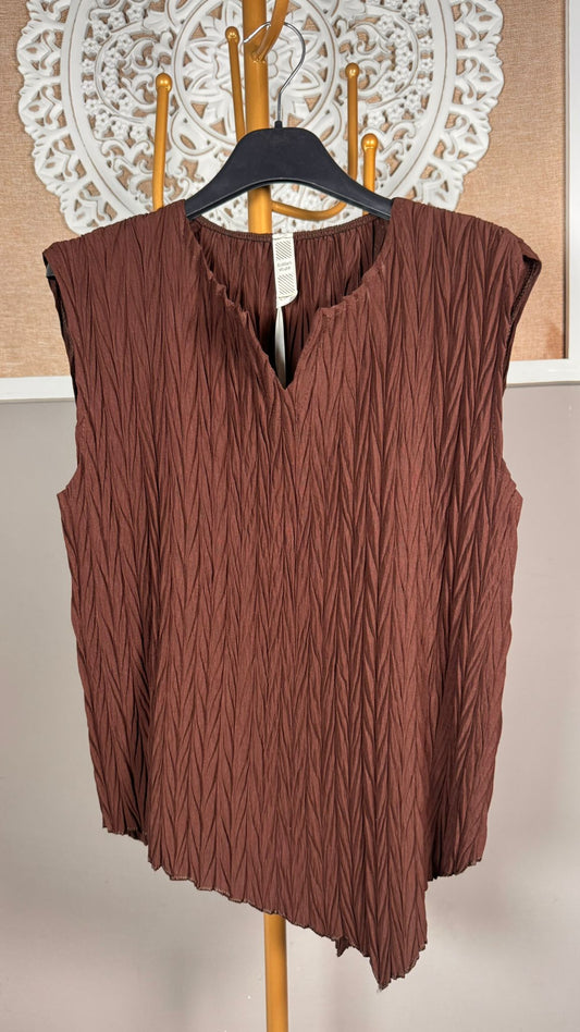 Blusa Plisada Crinkle con Cuello V