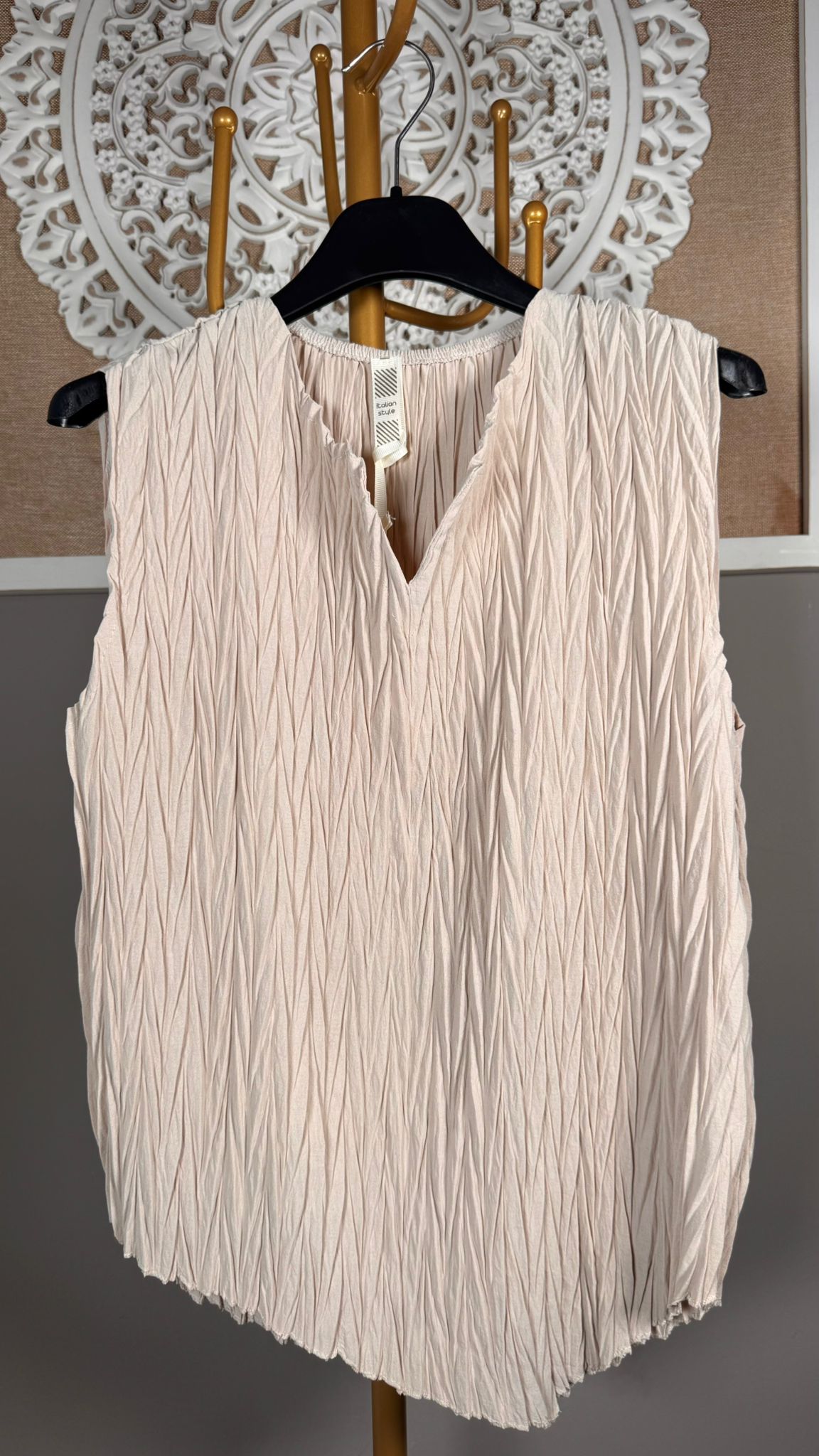 Blusa Plisada Crinkle con Cuello V