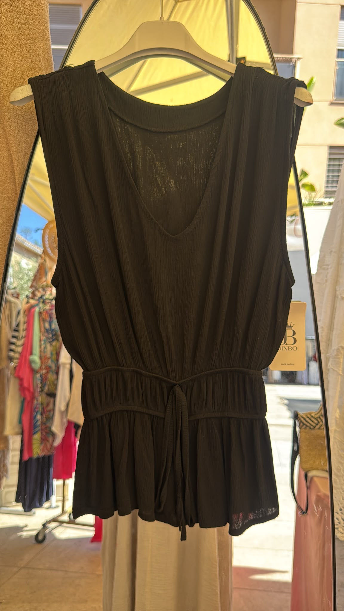 💕Top Bambula con Cintura Engomada