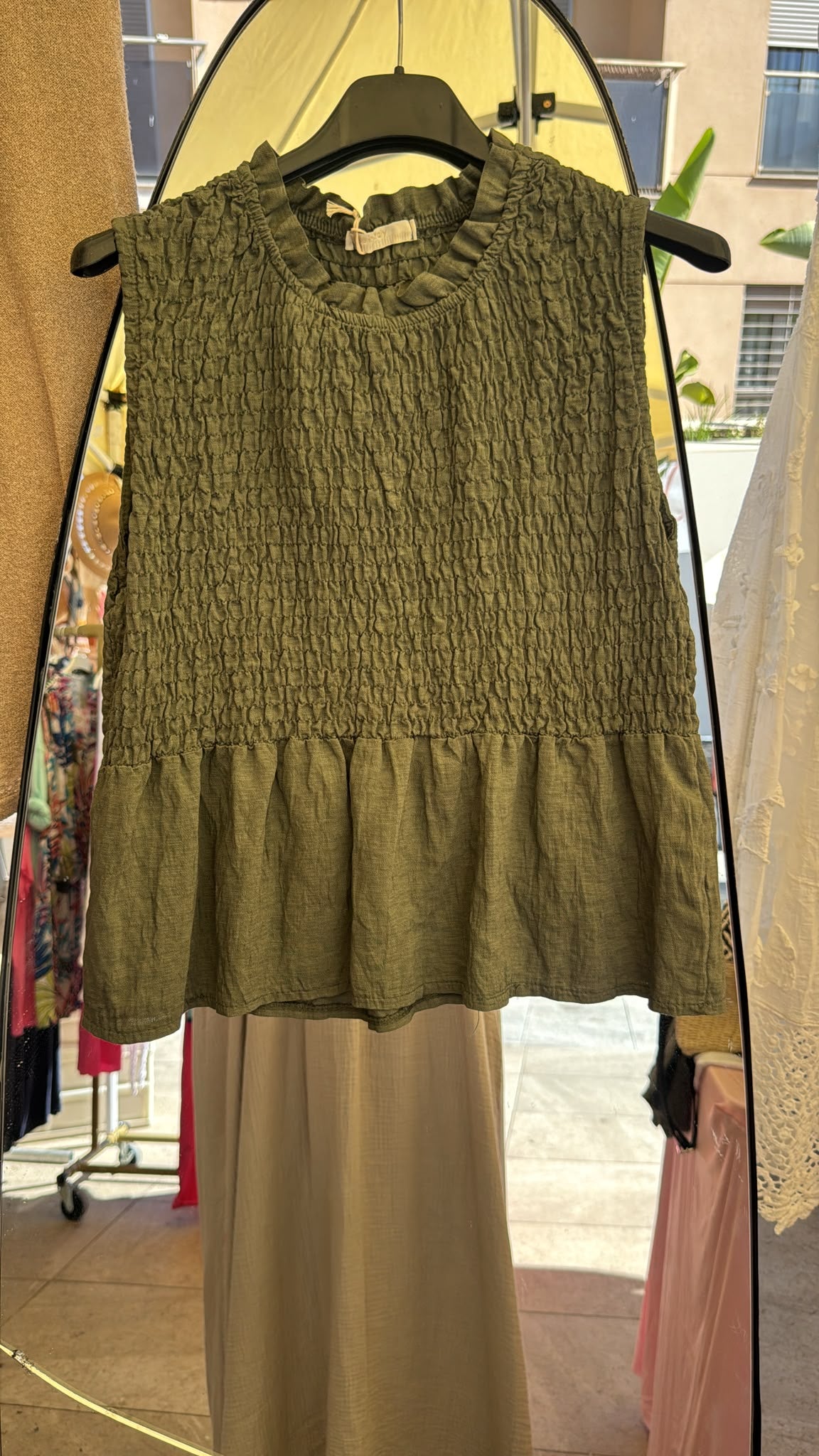 🐝 Blusa Panal de Abeja Sin Mangas (5 colores)