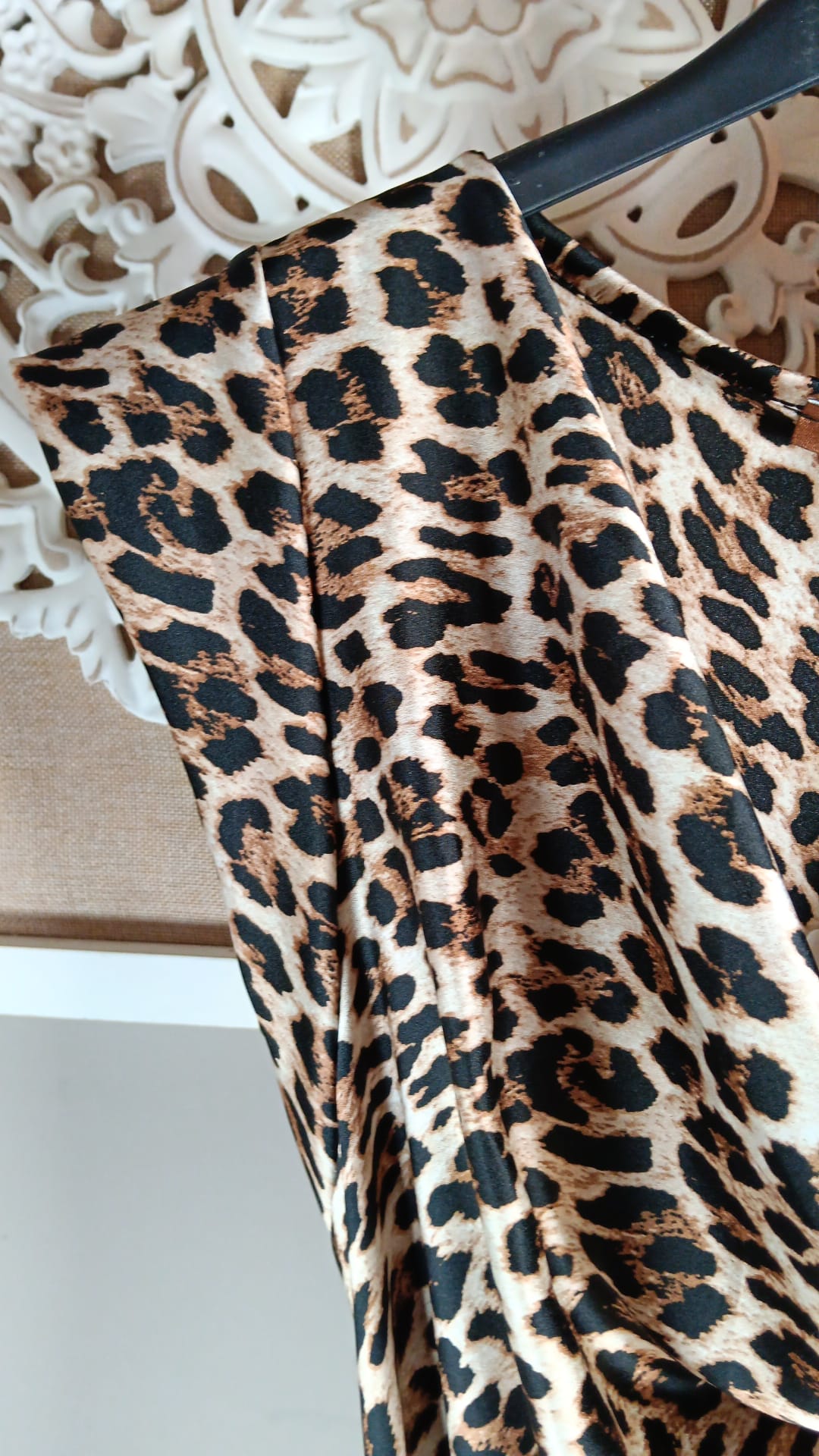 Vestido largo Milano con estampado animal print de leopardo