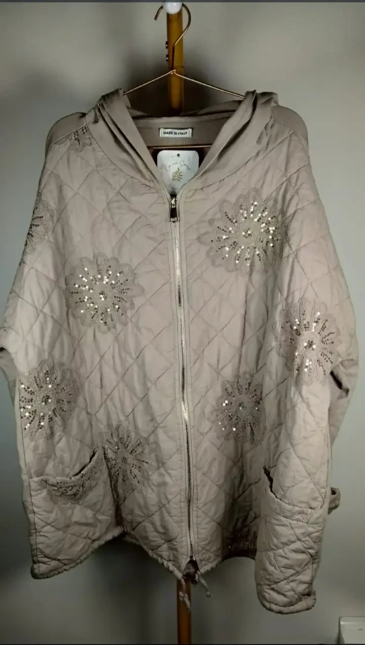 Chaqueta Guateada Flores Lentejuelas (3 colores)