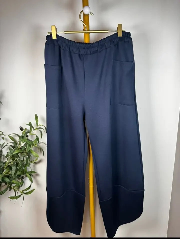 Pantalón Capa de Aire Bajo Cruzado (3 colores)