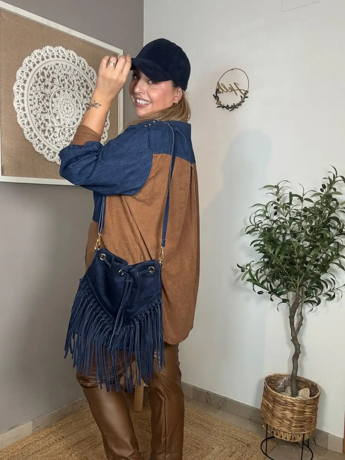 Pantalón Polipiel Camel