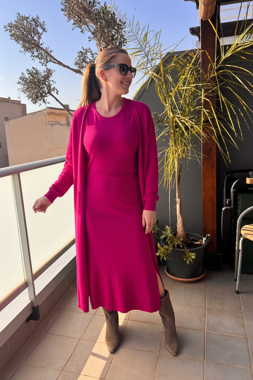 Conjunto rosa fucsia intenso
