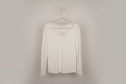 Camiseta Canalé Encaje Cuello (2 colores)