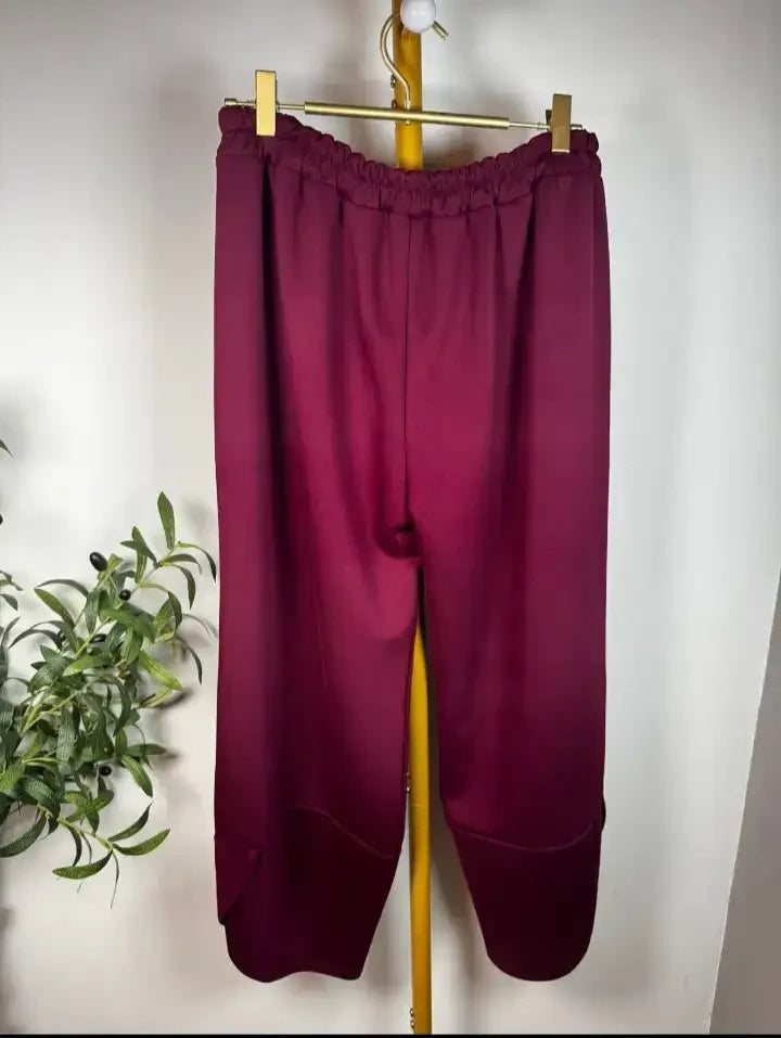 Pantalón Capa de Aire Bajo Cruzado (3 colores)