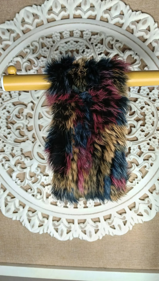 Cuello Pelo Multicolor elegante