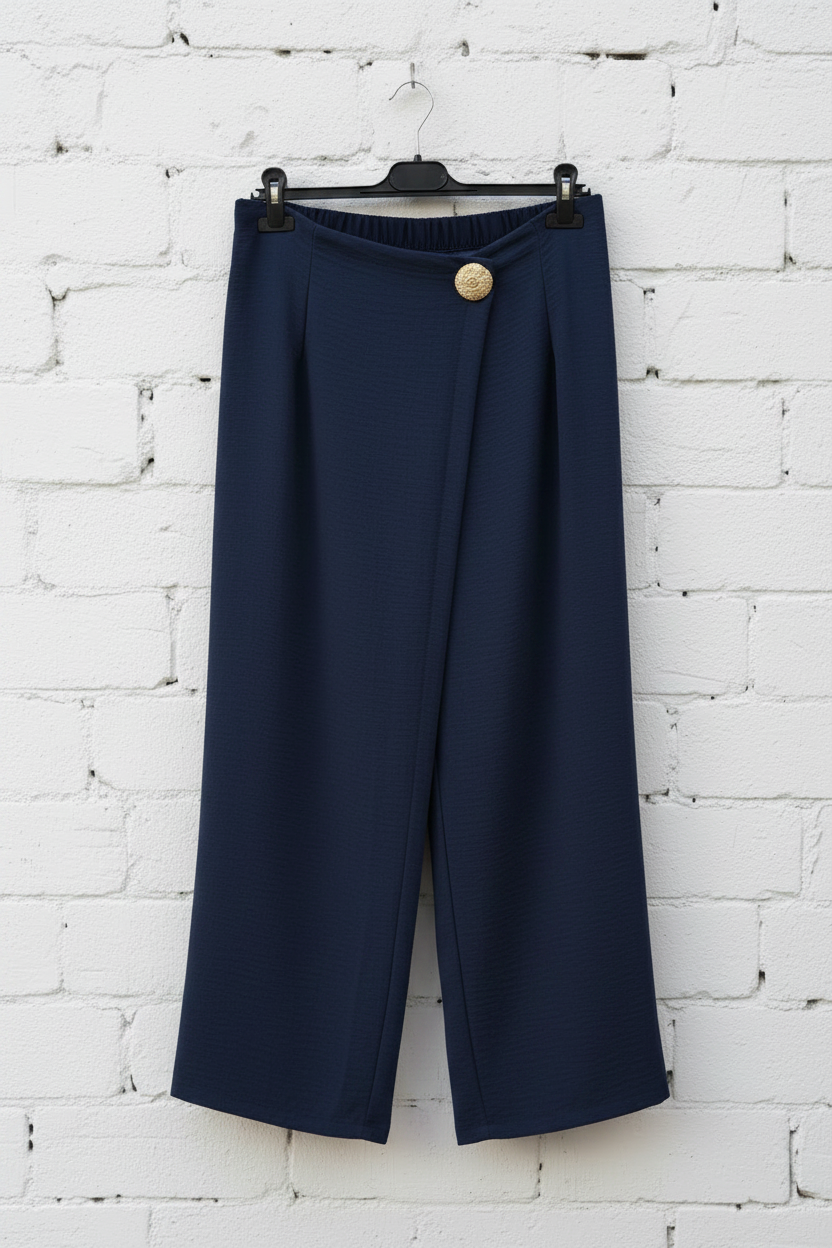 Pantalón Pareo Camel Botón Dorado