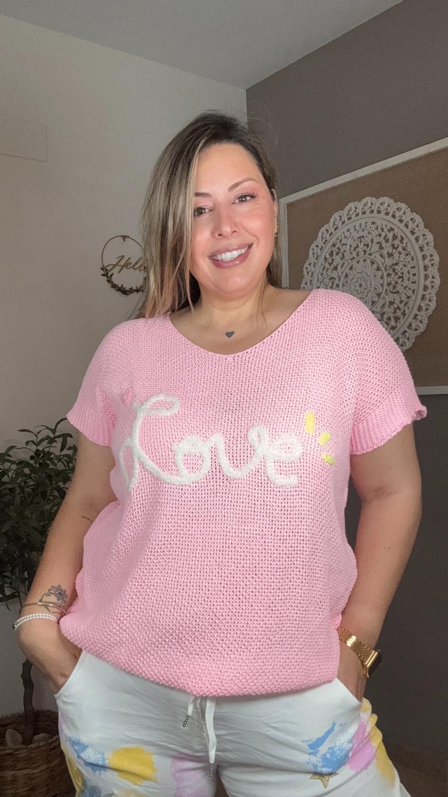 Jersey Calado Love Letras Borreguito