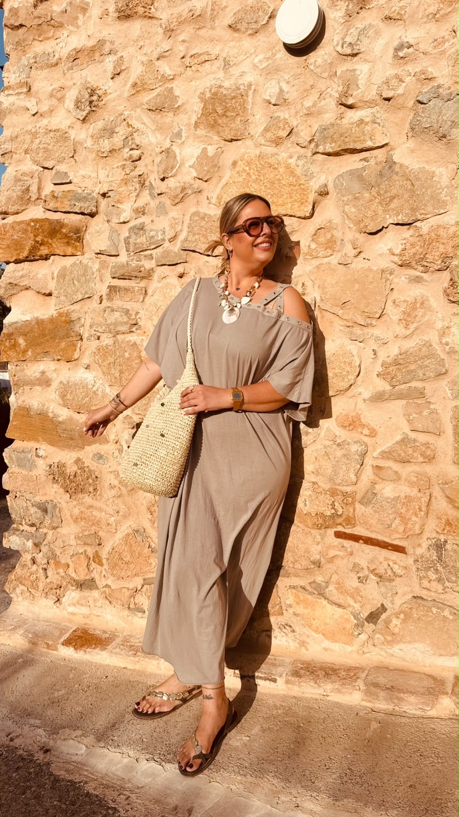 Vestido Taupe Talla Única (40-48)