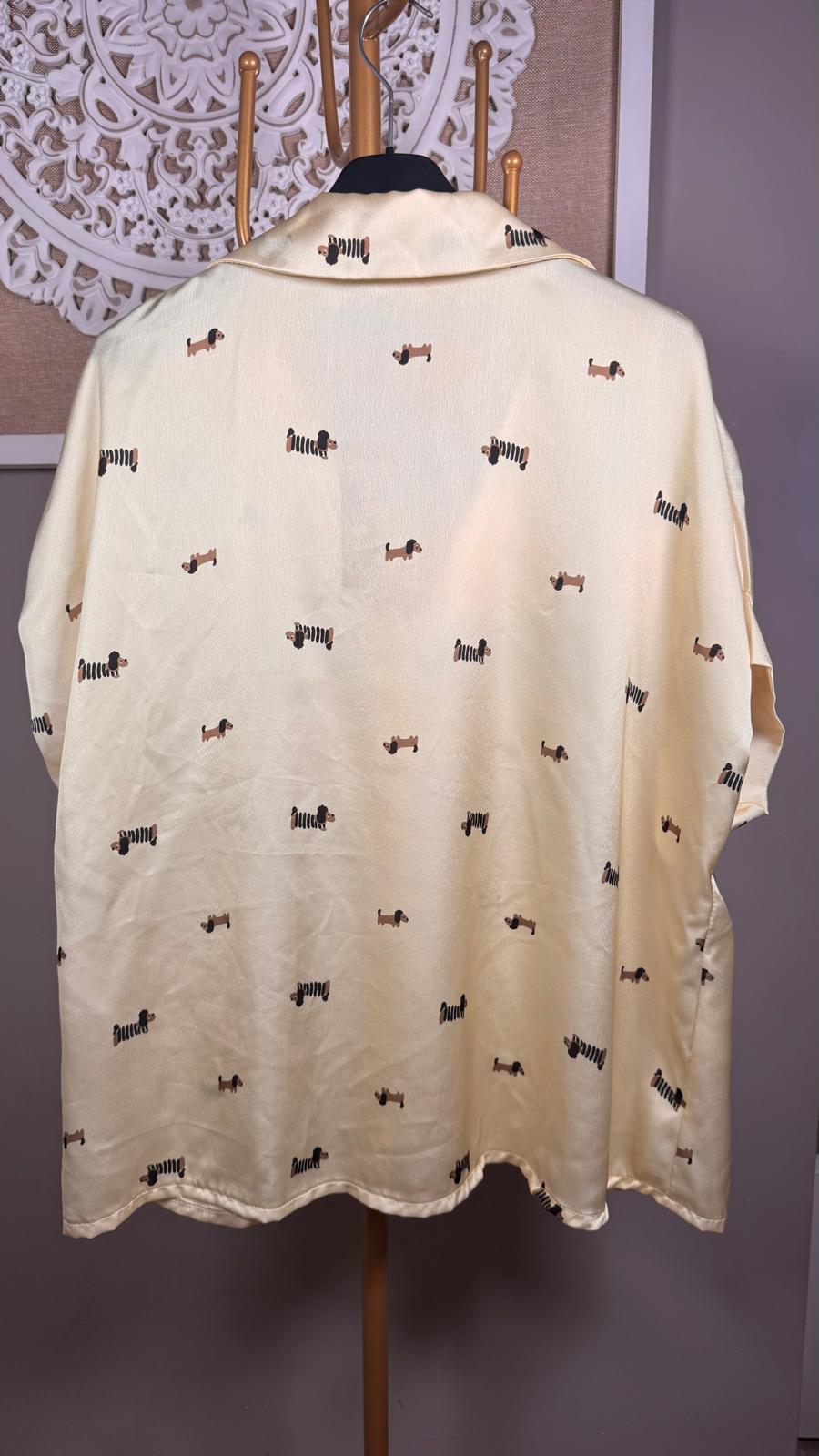 Camisa Satinada Perritos (2 colores)