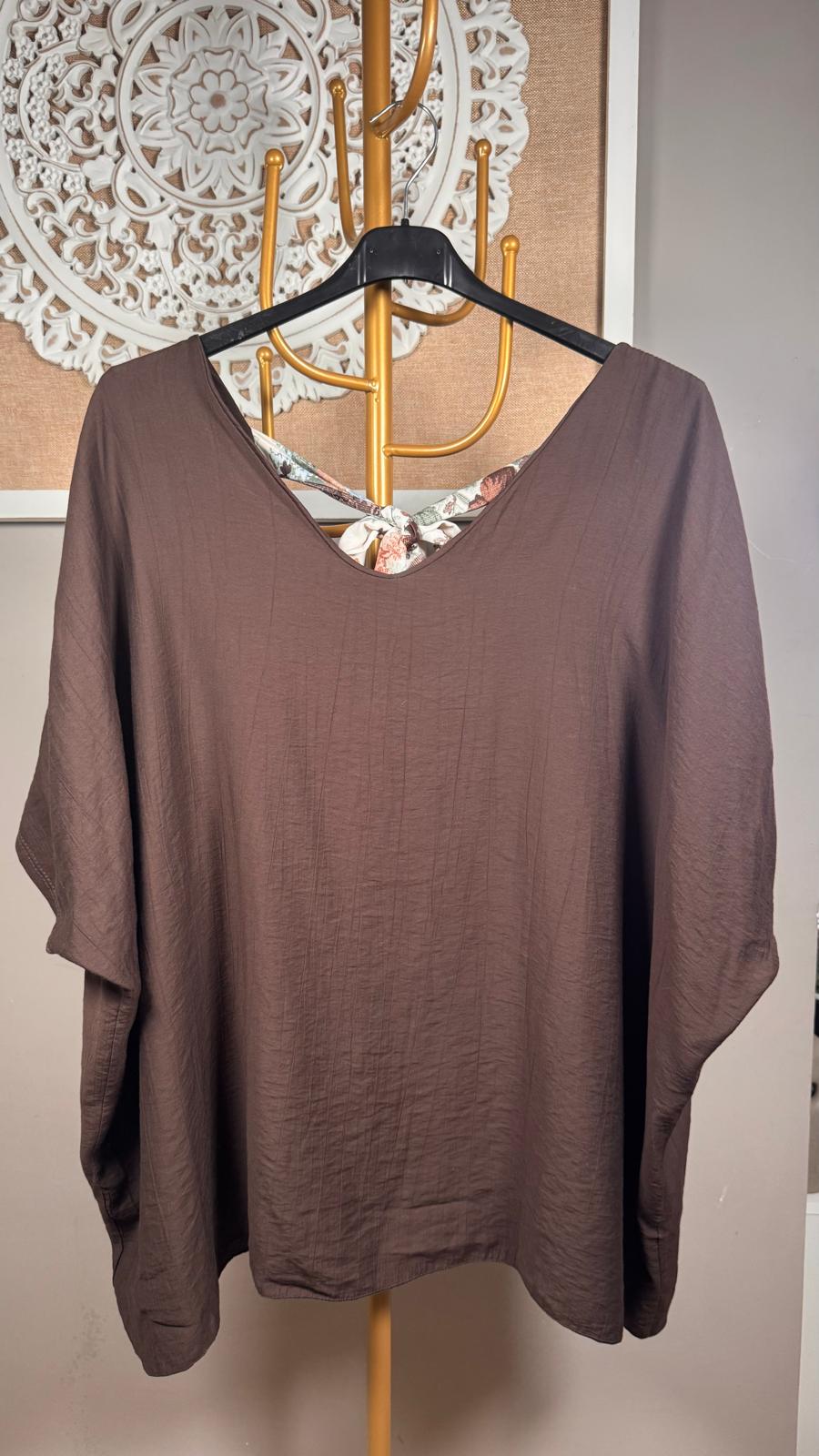 Blusa Detalle Pañuelo Floral (2 colores)