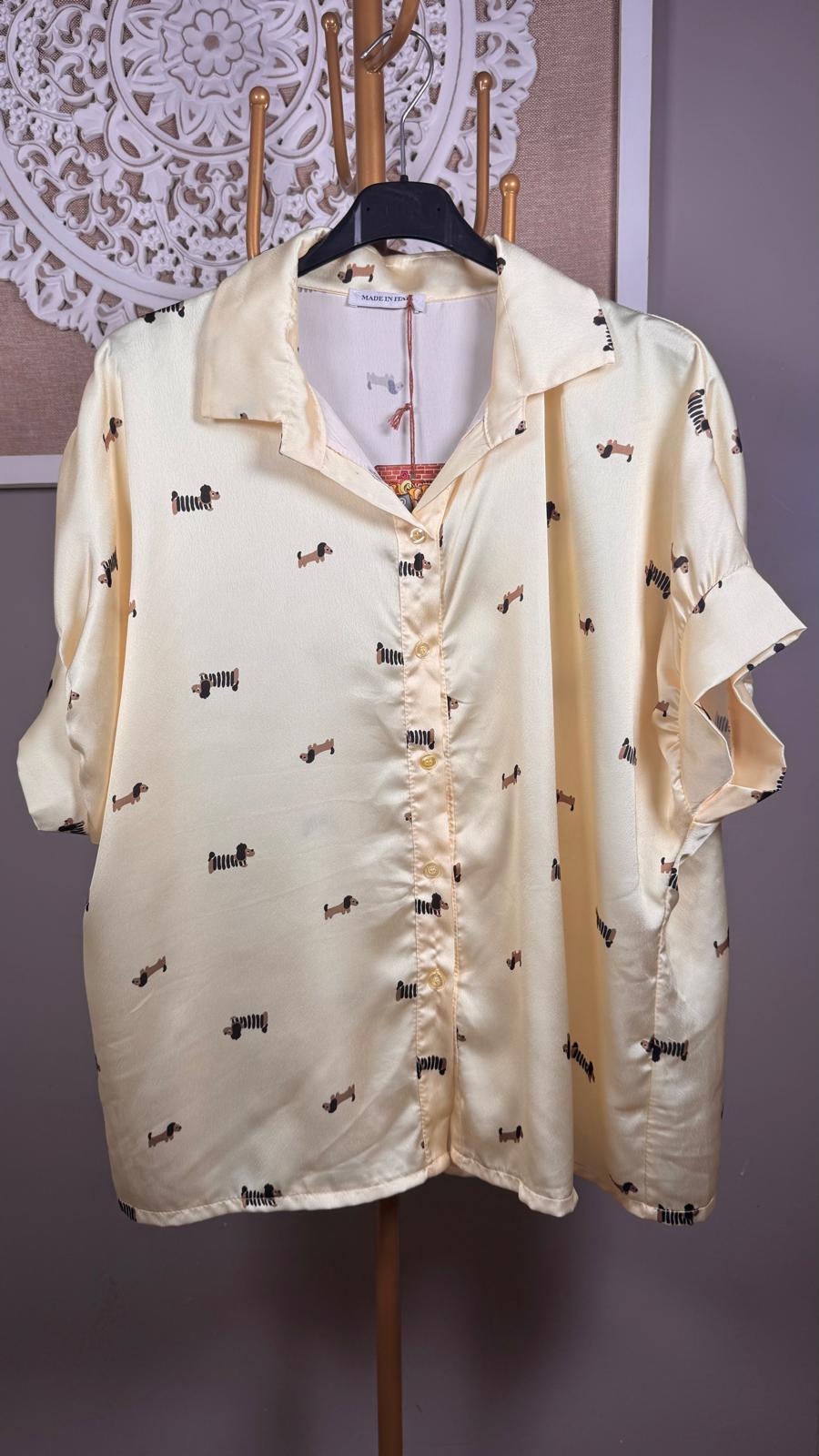 Camisa Satinada Perritos (2 colores)