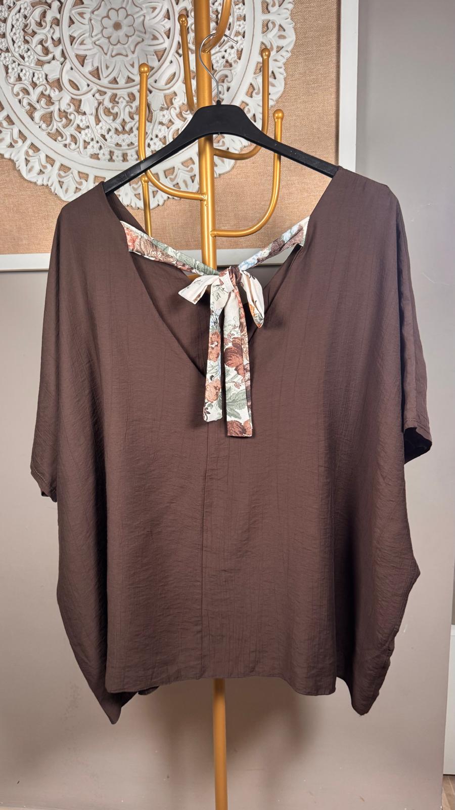 Blusa Detalle Pañuelo Floral (2 colores)