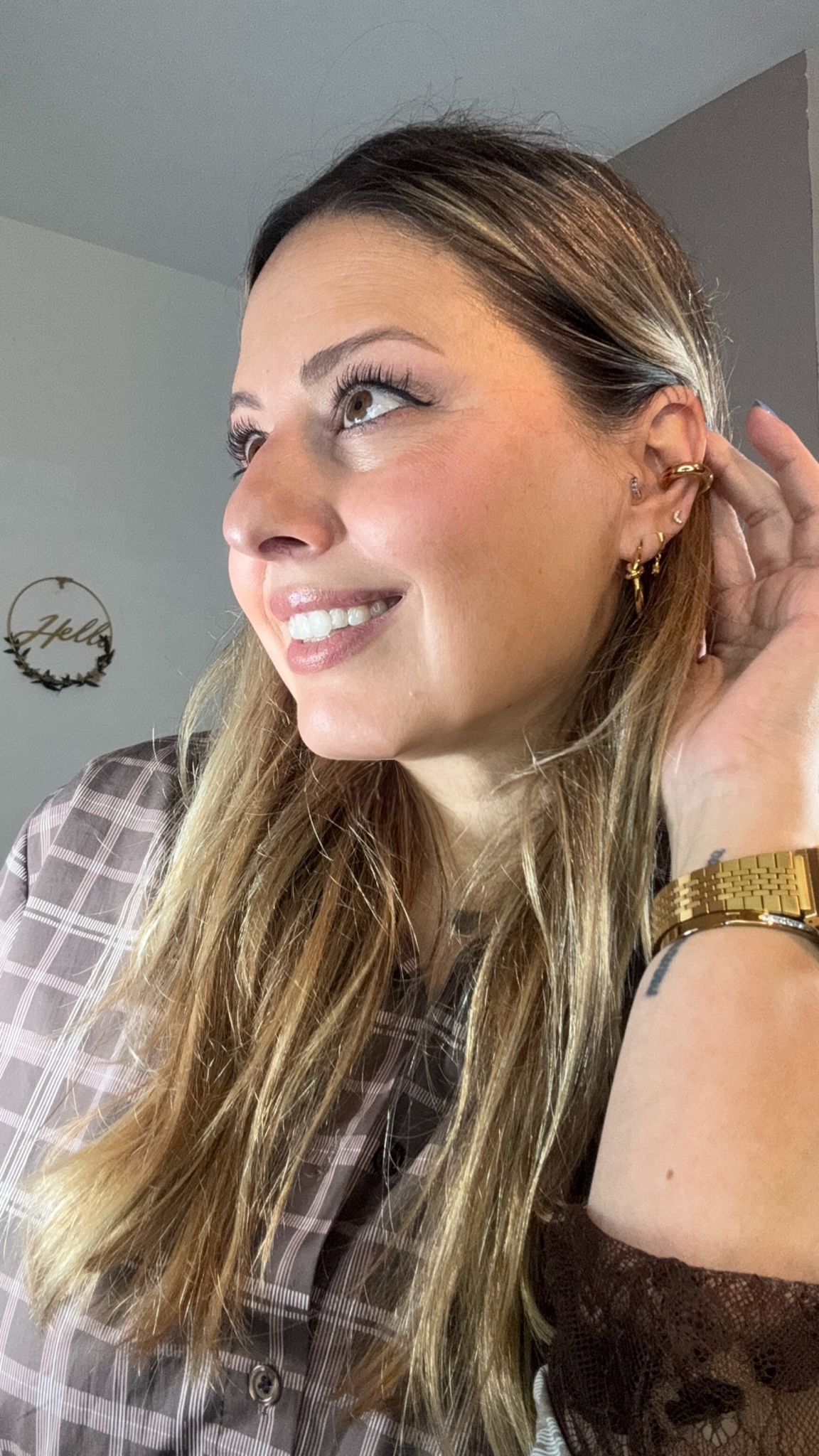 ✨ Ear Cuff de acero Dorado