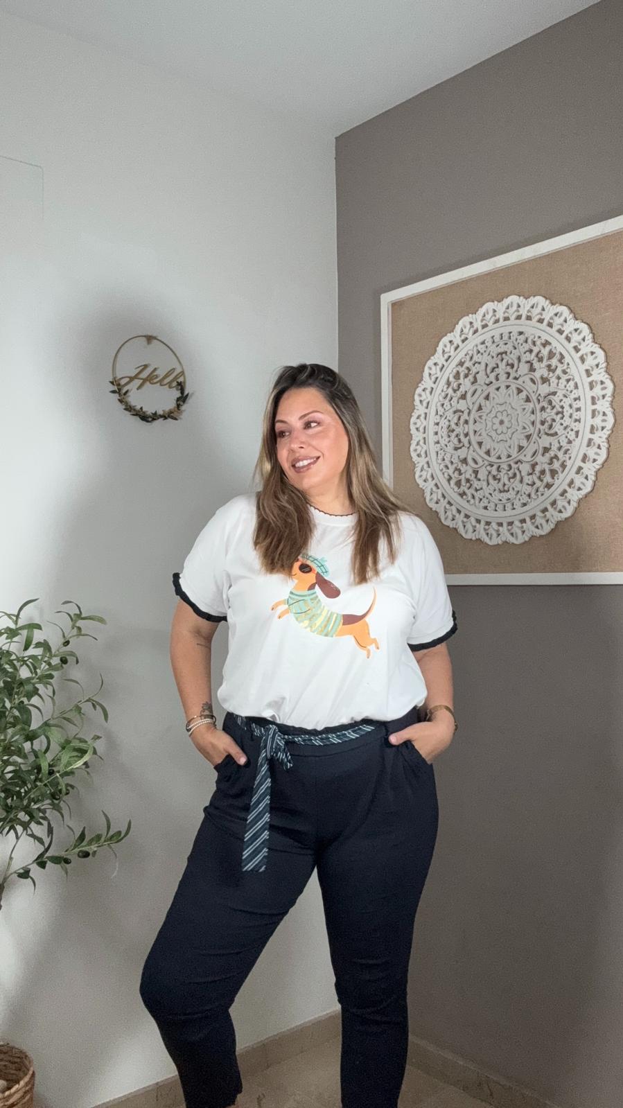 Pantalón Elástico con Volantes y Cinturón Pañuelo (5 Colores)